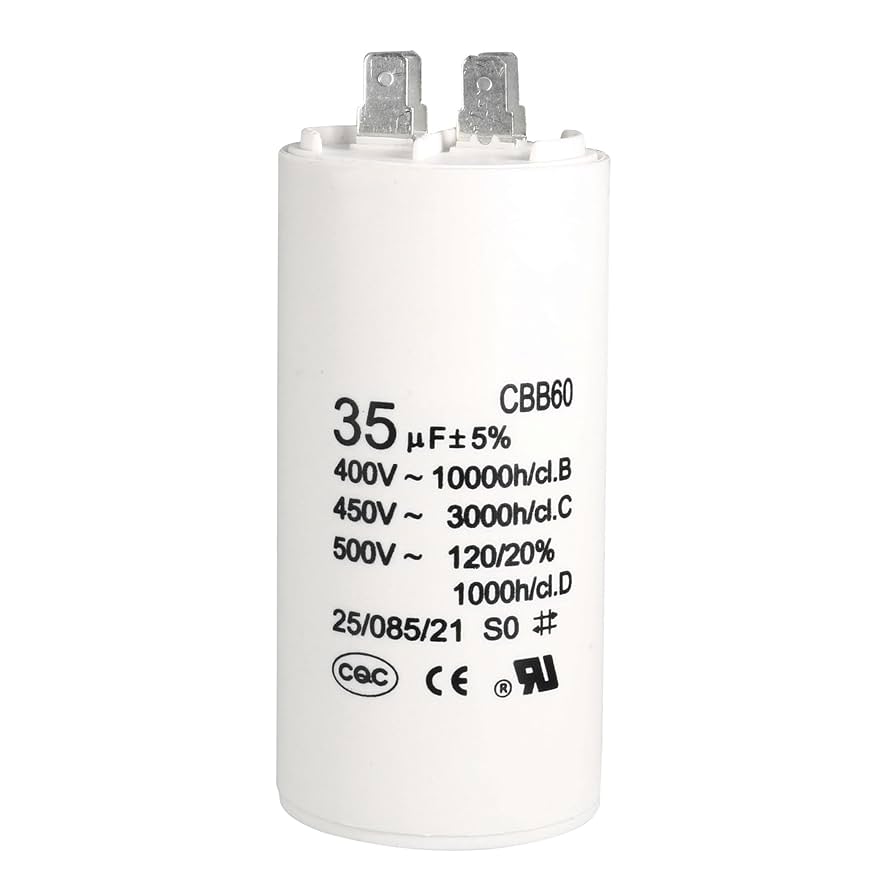 uxcell CBB60 Run Capacitor 35uF 450V AC Double Insert 50